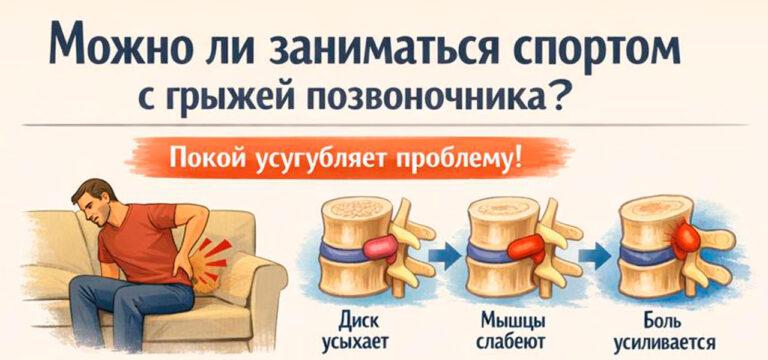 заниматься спортом с грыжей позвоночника